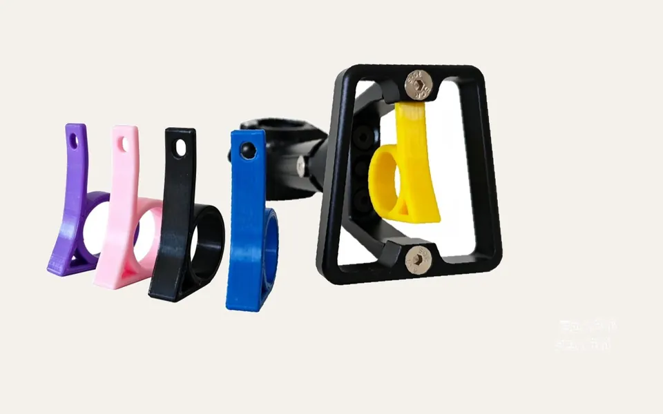 Five replacement luggage hooks in purple, pink, black, blue, and yellow