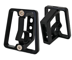 Two views of the thick H&H-style aluminum carrier block