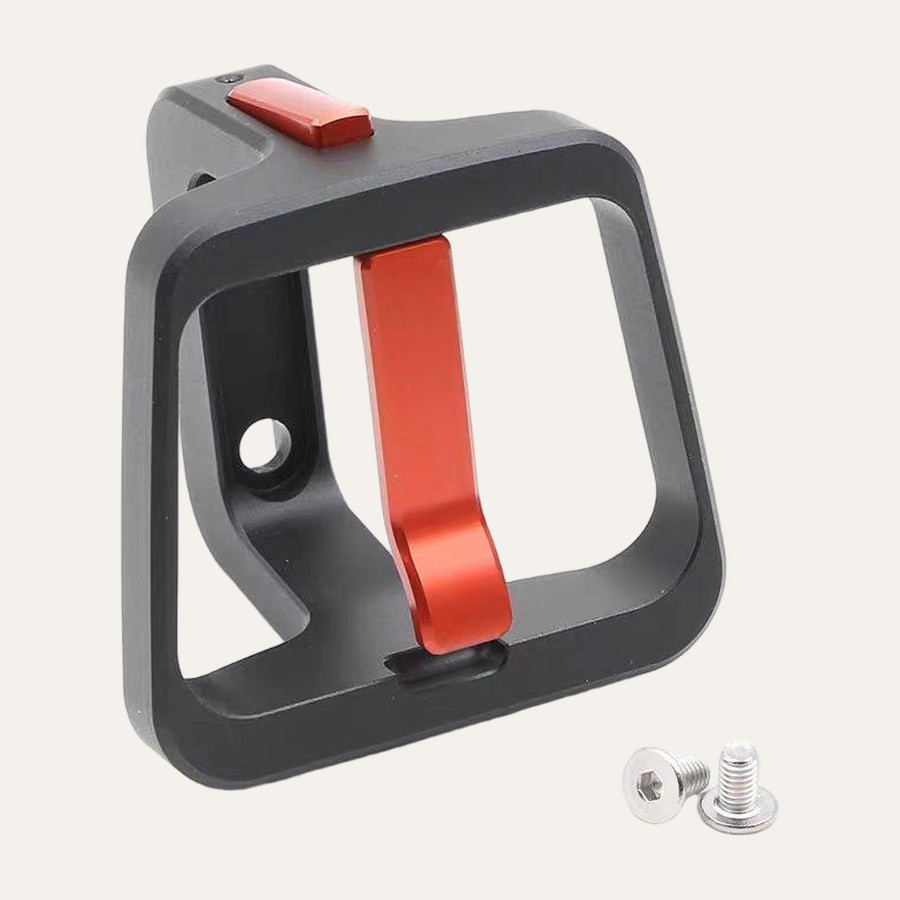 Black carrier block with red lever